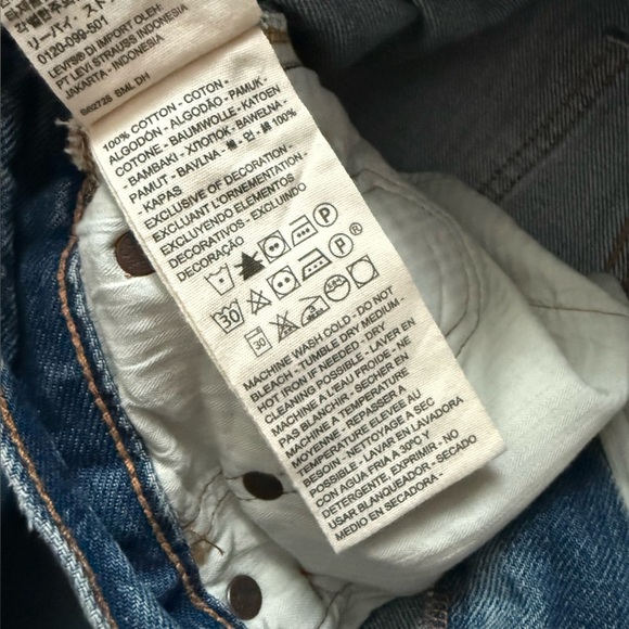 NWT Levi's Ankle Column Slit Denim Maxi Skirt Women’s Size 24 - Picture 12 of 15